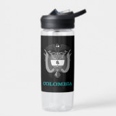 Bouteille D'eau Colombien Fitness & Armoiries de Colombie / drapea (Gauche)