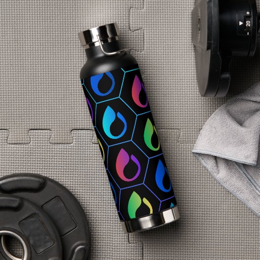 Bouteille d'eau Color Drops (Salle de sport (pivotée))