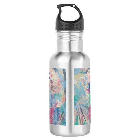 Bouteille d'eau colorée Abstraite (Dos)