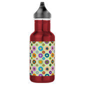 Bouteille d'eau colorée boho funky rouge & vert (Droite)