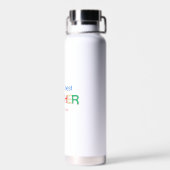 Bouteille d'eau colorée du meilleur enseignant du  (Arrière)
