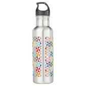 Bouteille d'eau colorée géométrique Pinwheel (Dos)