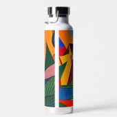 Bouteille D'eau Colorful abstract village landscape personalized  (Plage)