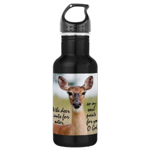 Bouteille D'eau Comme le pantalon de cerf pour l'eau Bible Verse P