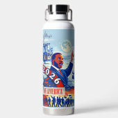 Bouteille D'eau Commemorative 1776-2026 USA Personalized (Plage)