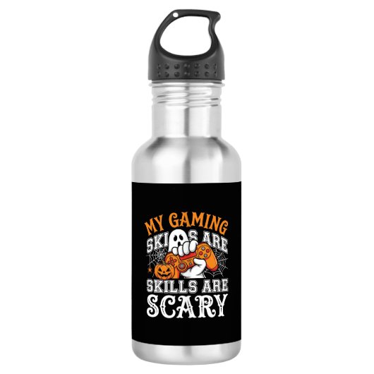 Bouteille D'eau Compétences de jeu Halloween sont un contrôleur fa (Devant)