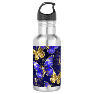 Bouteille D'eau Composition avec papillons Sapphire