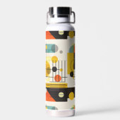 Bouteille D'eau Composition des formes géométriques colorées (Arrière)