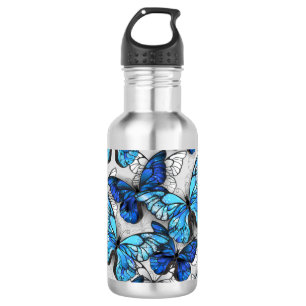 Bouteille D'eau Composition des White and Blue Butterflies