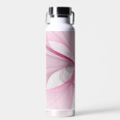 Bouteille D'eau Conception Abstraite de fractal rose pâle moderne (Avant)