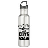 Bouteille D'eau Conception amusante de devis de chats (Devant)