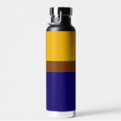 Bouteille D'eau Conception de bloc couleur bleu jaune (Plage)