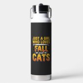 Bouteille D'eau Conception de chats fille d'automne Halloween_1 (Salle de sport)