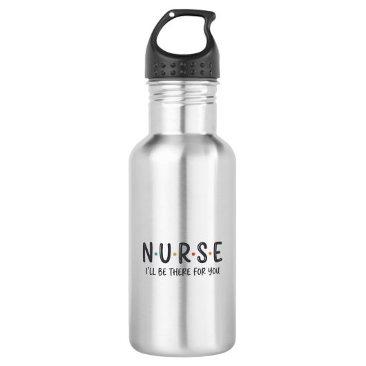 Bouteille D'eau Conception de chemise de citation d'infirmière Gra (Devant)