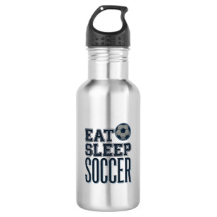 Bouteille D'eau Conception de chemise de football vintage Eat Slee