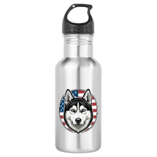 Bouteille D'eau Conception de chemise vectorielle de chien patriot