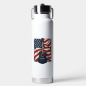 Bouteille D'eau Conception de chemise vectorielle drapeau patrioti (Salle de sport)