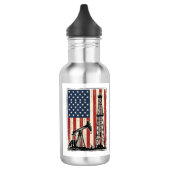 Bouteille D'eau Conception de chemise vectorielle du drapeau améri (Gauche)