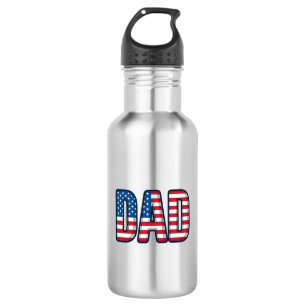 Bouteille D'eau Conception de chemise vectorielle Papa patriotique