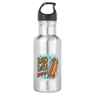 Bouteille D'eau Conception de chemise vectorielle rétro Hot Dog Ba