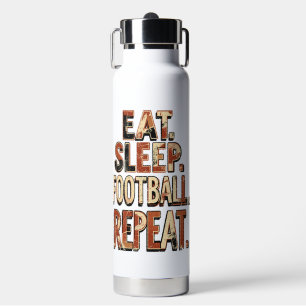 Bouteille D'eau Conception de fan de football vintage Graphique