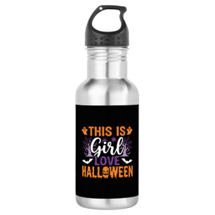 Bouteille D'eau Conception de fantôme Halloween Girl Love_1