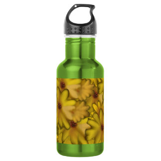 Bouteille D'eau conception de fleurs jaune32