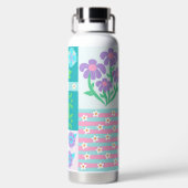 Bouteille D'eau Conception de fleurs vibrantes en fleurs (Plage)