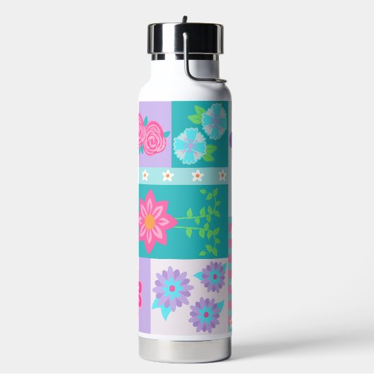 Bouteille D'eau Conception de fleurs vibrantes en fleurs (Gym)