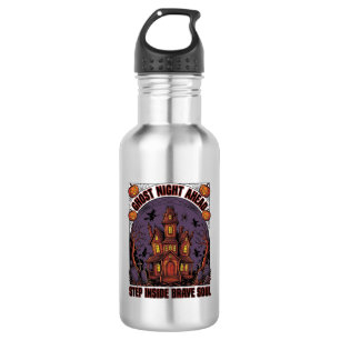 Bouteille D'eau Conception de gravure vintage Halloween Maison han