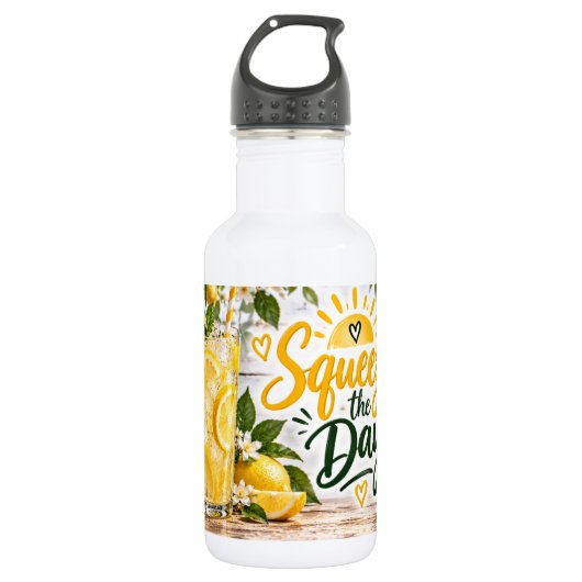 Bouteille D'eau Conception de Lemonade Squeeze the Day (Devant)
