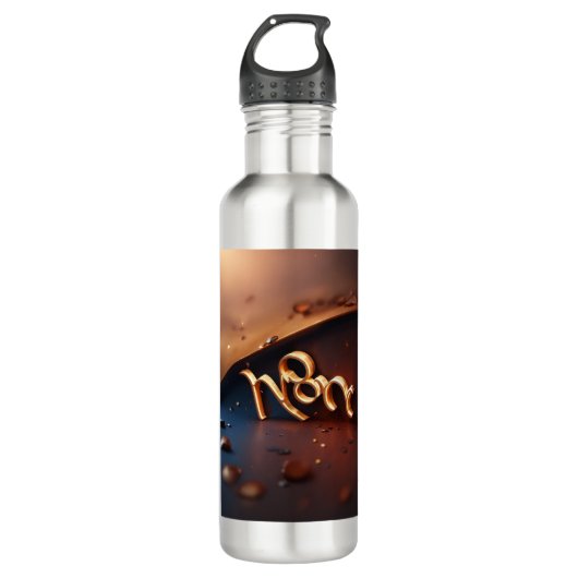 Bouteille D'eau Conception de logo 3D Fierce "Noor" pour 24-0z (Devant)
