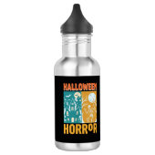 Bouteille D'eau Conception de maison hantée Halloween Lune squelet (Gauche)