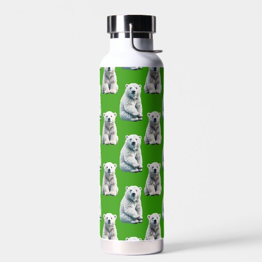 Bouteille D'eau Conception de motif d'ours polaire vert (Gauche)