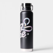 Bouteille D'eau Conception de motivation typographique rétro King (Arrière)