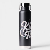 Bouteille D'eau Conception de motivation typographique rétro King (Avant)
