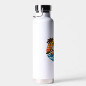 Bouteille D'eau Conception de nom de Jason Retro Sunset (Plage)