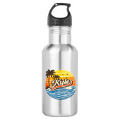 Bouteille D'eau Conception de nom Kyle Retro Sunset (Devant)