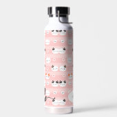 Bouteille D'eau Conception de nom personnalisé Chats mignons roses (Gauche)