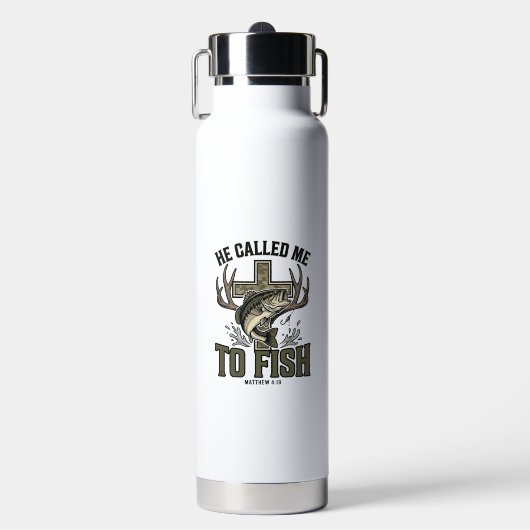 Bouteille D'eau Conception de pêche chrétienne Il m'a appelé à pêc (Salle de sport)
