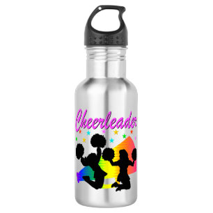 BOUTEILLE D'EAU CONCEPTION DE POM-POM GIRL MEGAPHONE