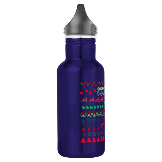Bouteille D'eau Conception de pull moche (Gauche)