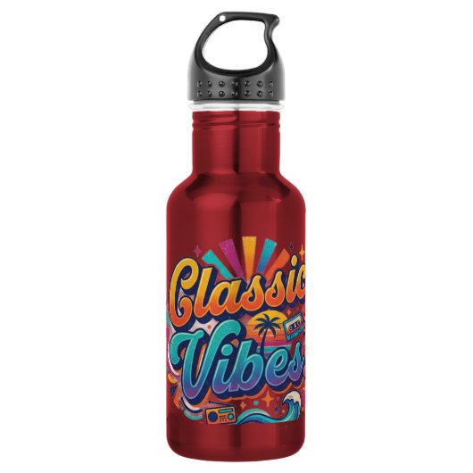 Bouteille D'eau Conception de T-Shirt Classic Vibes (Devant)