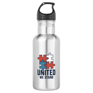 Bouteille D'eau Conception de T-shirt patriotique pièce de puzzle 