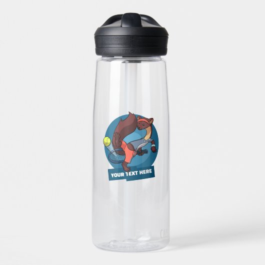 Bouteille D'eau Conception de tir de tennis personnalisé avec text (Avant)