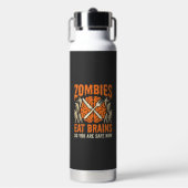 Bouteille D'eau Conception de vecteur drôle de zombie mangeant des (Salle de sport)