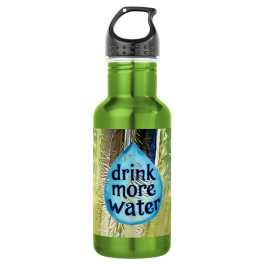 Bouteille D'eau Conception d'eau motivante (Devant)