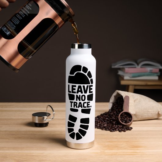 Bouteille D'eau Conception d'empreinte de botte de randonnée Leave (Café (pivoté))