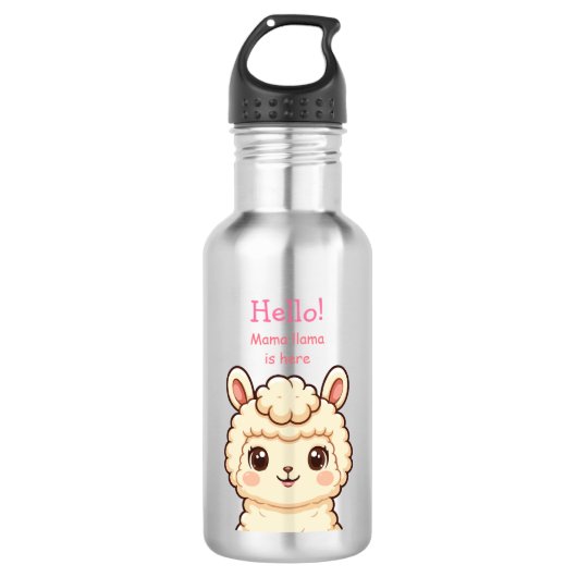 Bouteille D'eau Conception d'illustration de lama mignon (Devant)