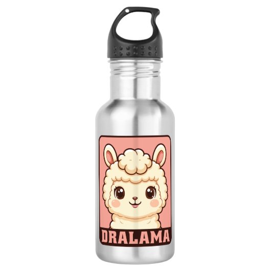 Bouteille D'eau Conception d'illustration de lama mignon (Devant)